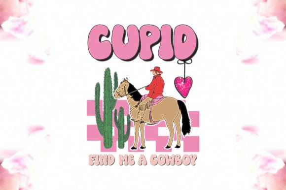 Cowboy Valentines Day Sublimation Graphics