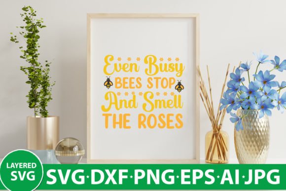 Even Busy Bees Stop and Smell the Roses