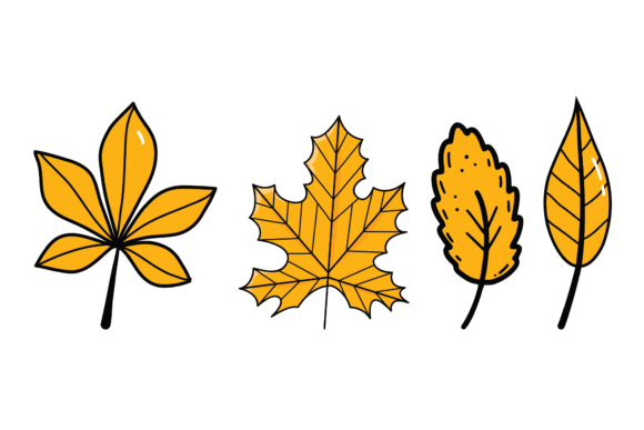 Flat Autumn Leaves Collection Graphics Freebies