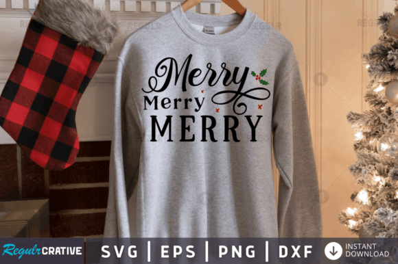 FREE Merry Merry Merry Svg Design
