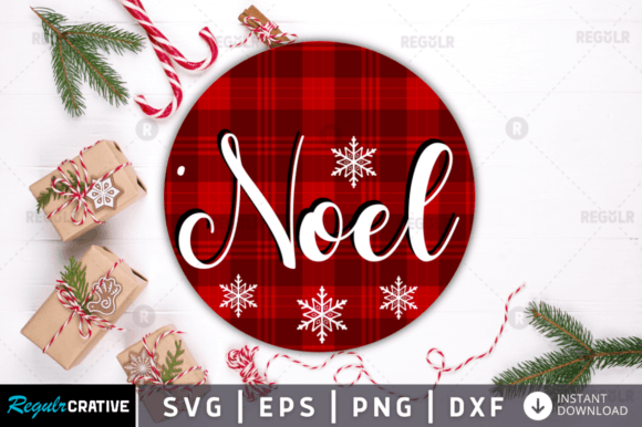 FREE Noel Christmas Door Sign Svg Design